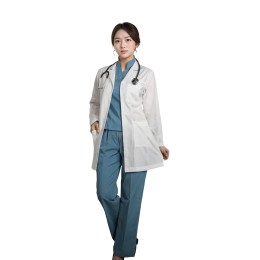 Designed women's long-sleeved doctor's robe, customized female nurse trousers, white doctor's robe, light blue nurse trousers, pockets on the left and right sides of the trousers, nursing uniform, nurse uniform manufacturer NEO DERM Group Ltd NU086 Designed women's long-sleeved doctor's robe, customized female nurse trousers, white doctor's robe, light blue nurse trousers, pockets on the left and right sides of the trousers, nursing uniform, nurse uniform manufacturer NEO DERM Group Ltd NU086